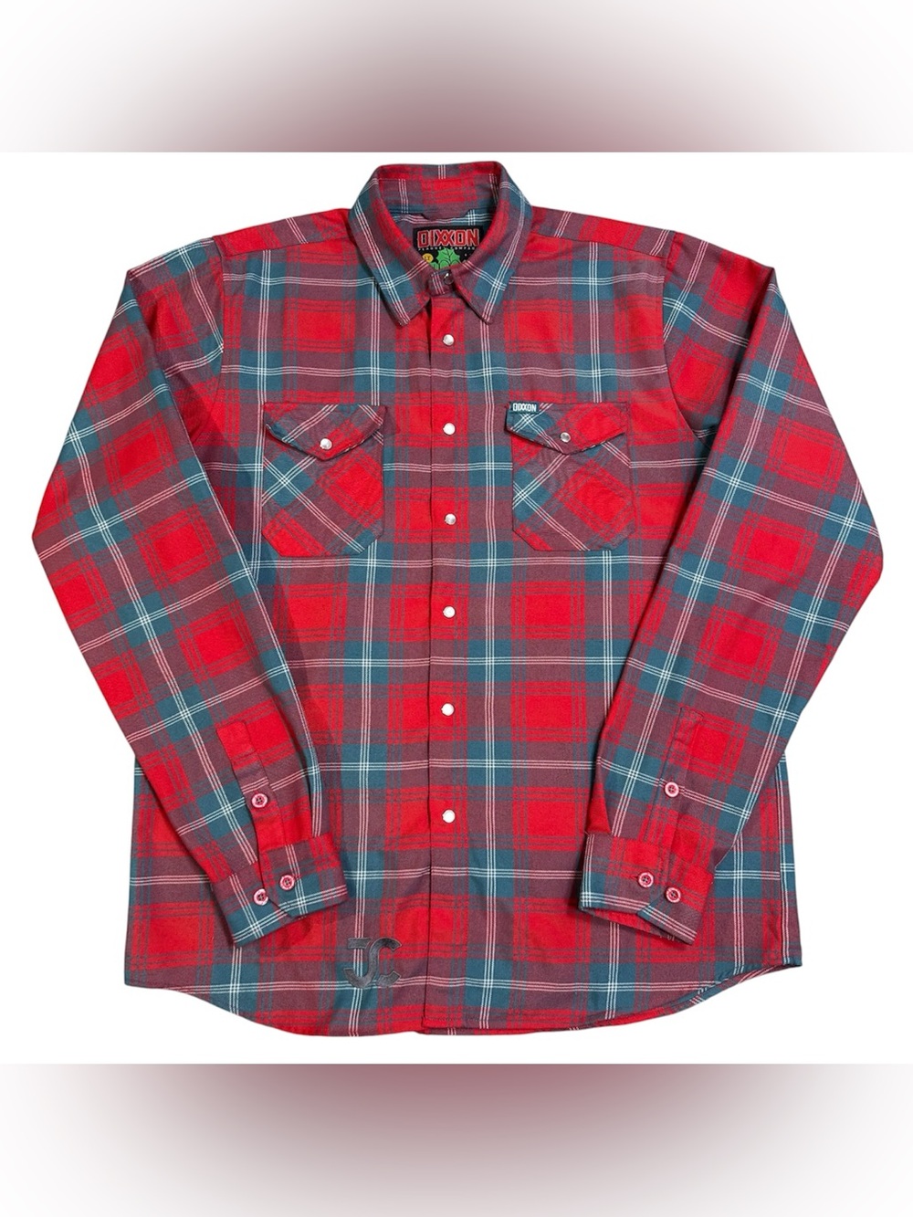 Dixxon Flannel Jingle My Bells Red Plaid Christmas Shirt Men’s L Tall Pearl Snap